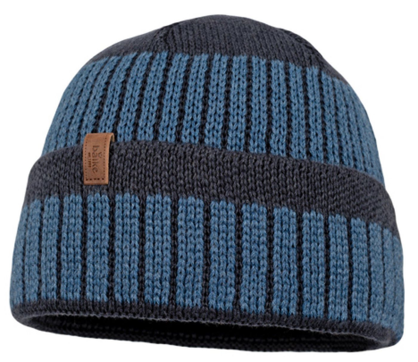 Balke Strickmütze zweifarbige Beanie mit Umschlag aus Baumwoll-Mix von Balke