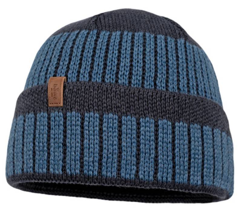 Balke Strickmütze zweifarbige Beanie mit Umschlag aus Baumwoll-Mix von Balke