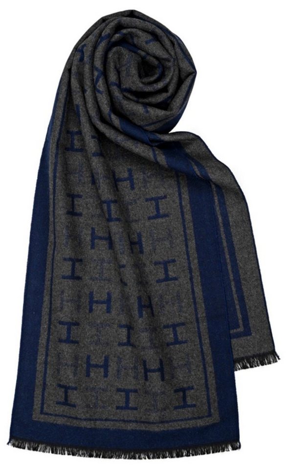 Balke Wollschal, elegant gemustert aus weichem Baumwoll-Mix von Balke