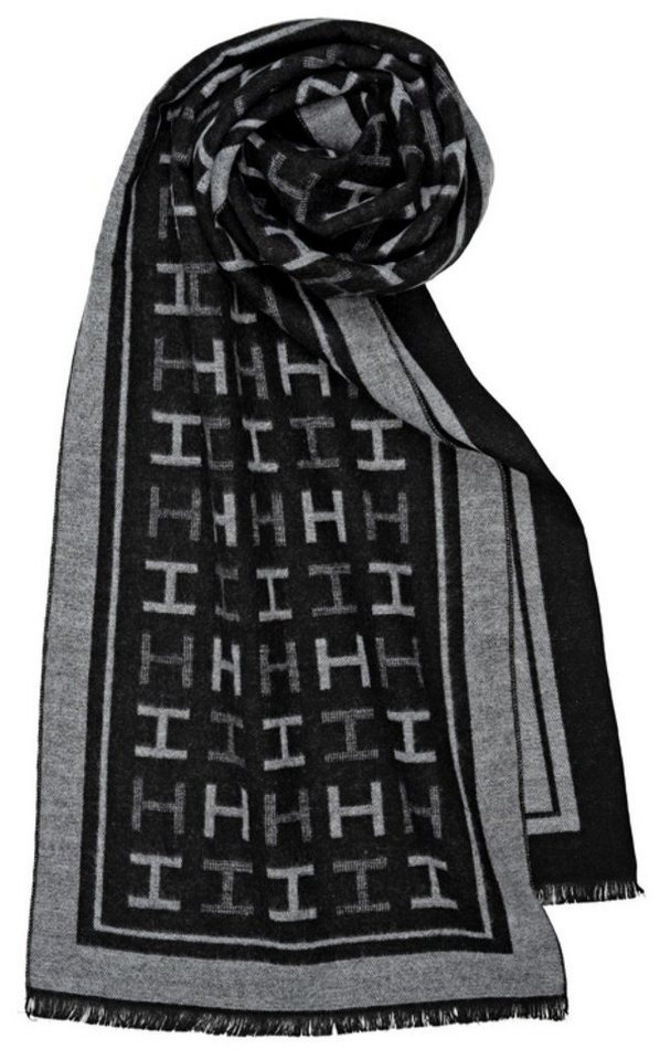 Balke Wollschal, elegant gemustert aus weichem Baumwoll-Mix von Balke