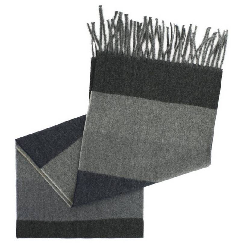 Balke Wollschal, Großer Schal gestreift mit Fransen für Herren von Balke