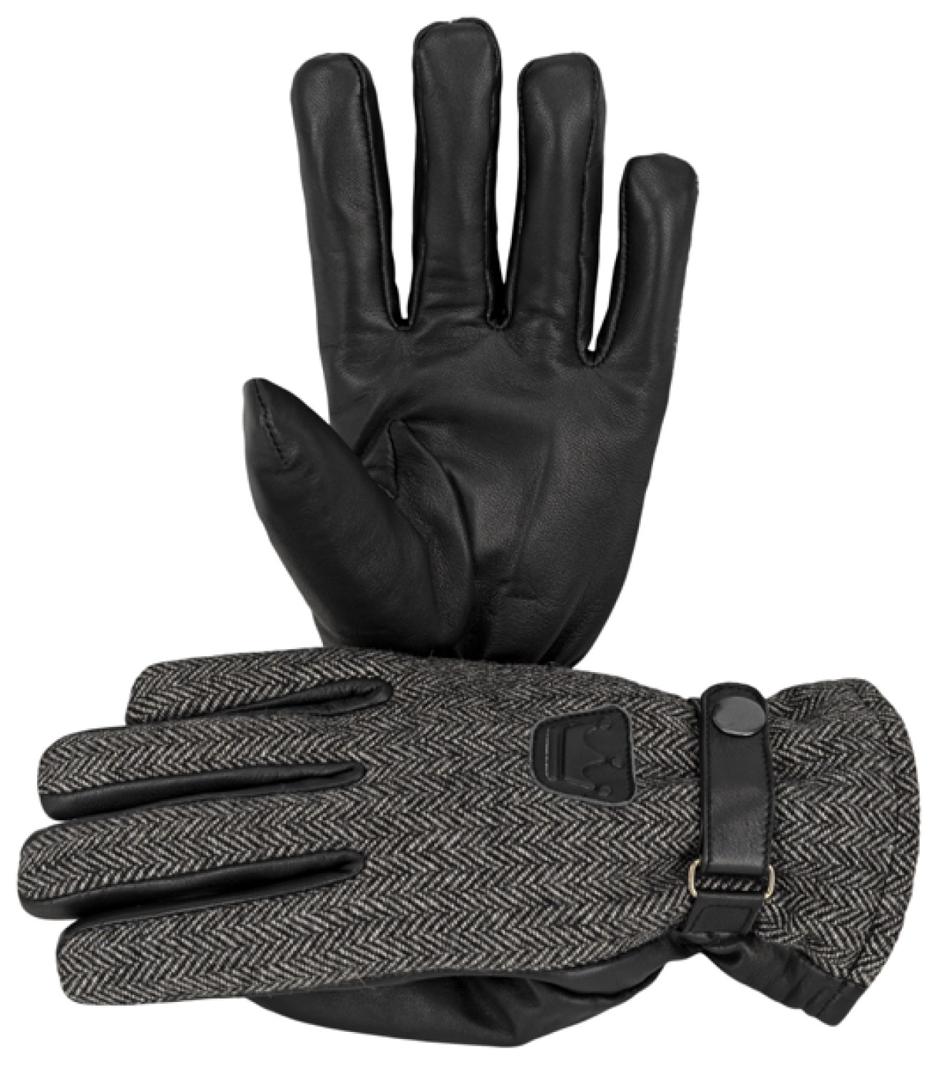 Balke warme Handschuhe mit Echtleder & Fischgrät-Muster von Balke