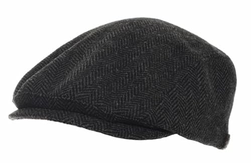 Balke Flatcap 2 part cut heringbone anthrazit Größe 61 von Balke