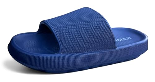 Balkh Kissen-Hausschuhe für Damen und Herren, rutschfest, schnell trocknend, Bad-Sandalen, navy, 46 EU von Balkh