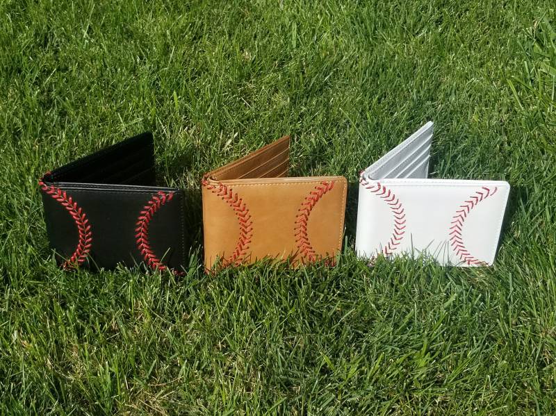 Leder-Baseball-Geldbörse, Herren-Geldbörse Mit Baseball-Nahtstich von BallParkLeather