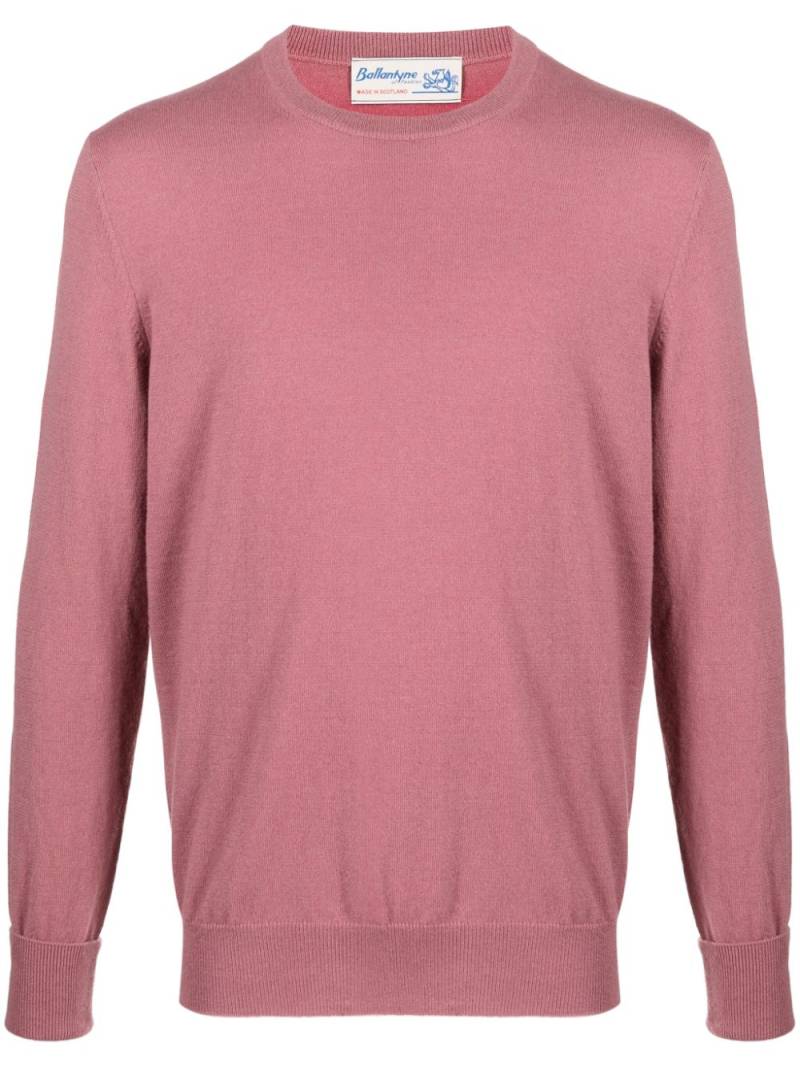 Ballantyne Kaschmirpullover mit rundem Ausschnitt - Rosa von Ballantyne