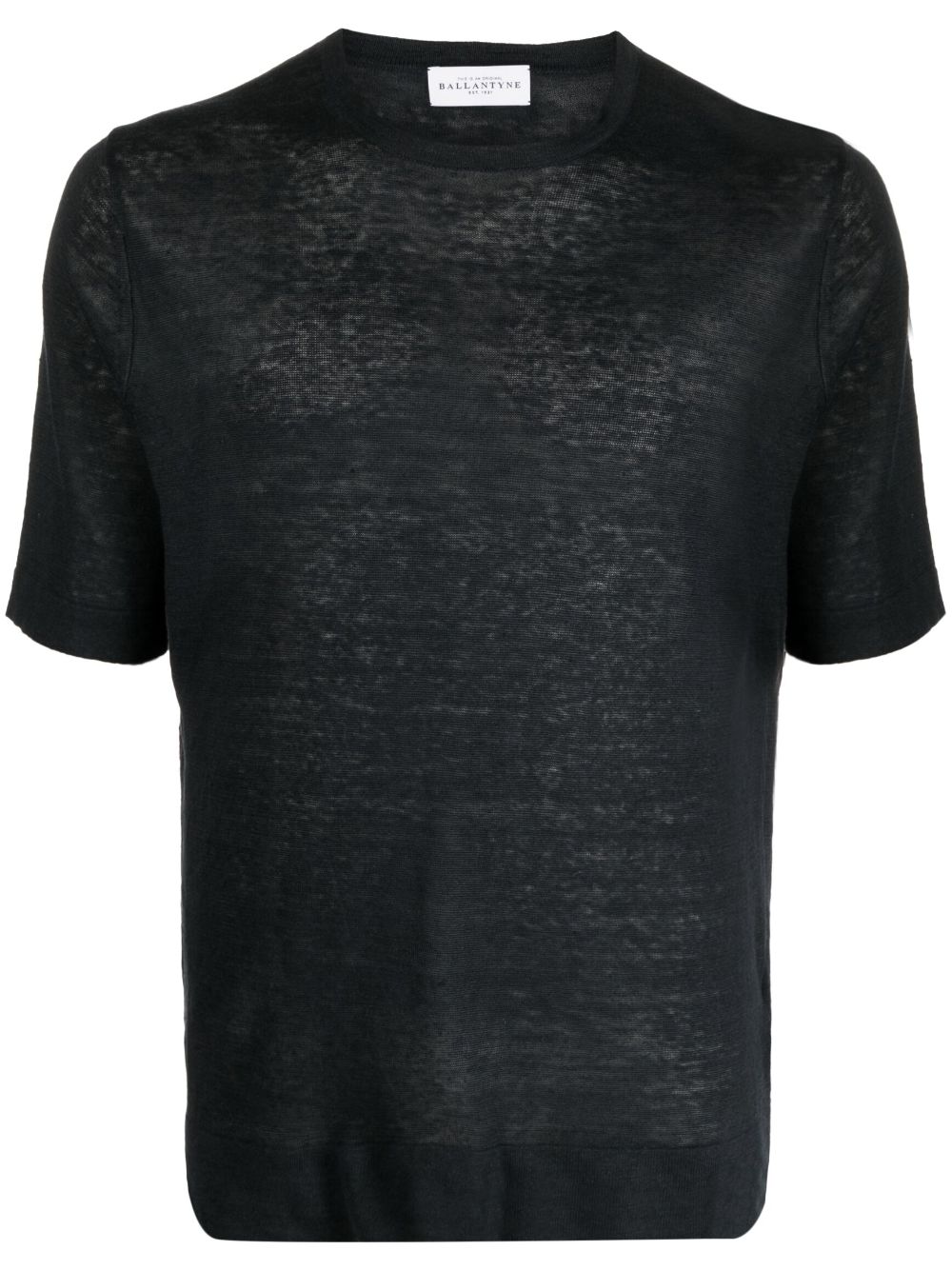 Ballantyne T-Shirt aus Leinen - Schwarz von Ballantyne