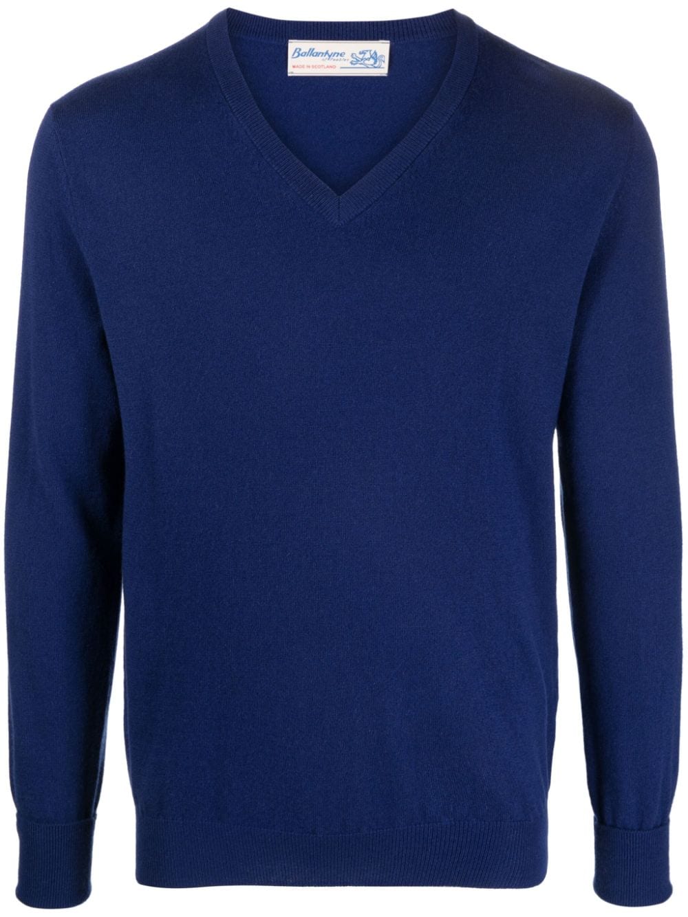 Ballantyne Kaschmirpullover mit V-Ausschnitt - Blau von Ballantyne