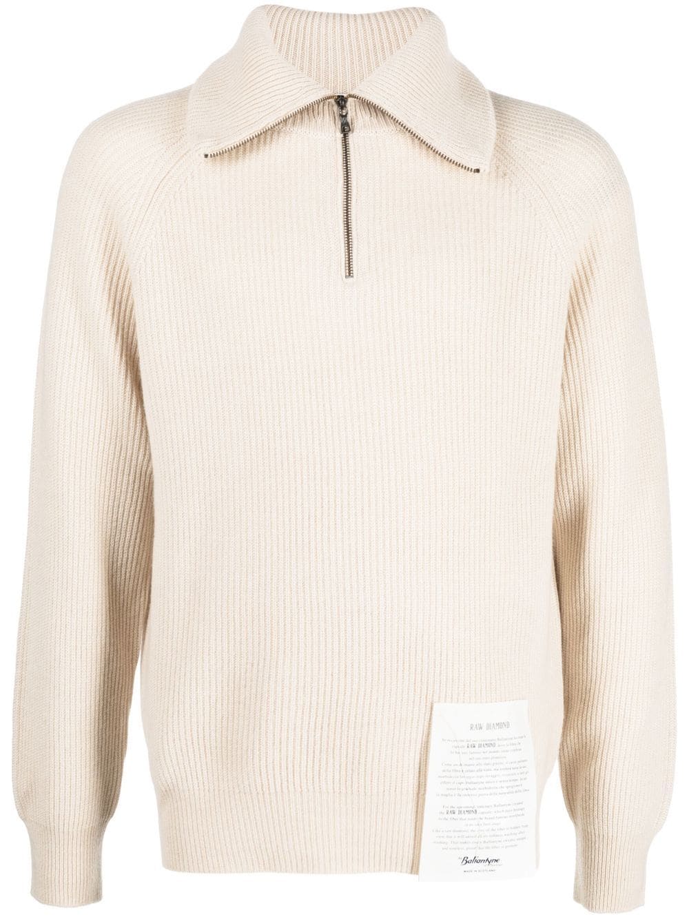 Ballantyne Gerippter Kaschmirpullover - Nude von Ballantyne