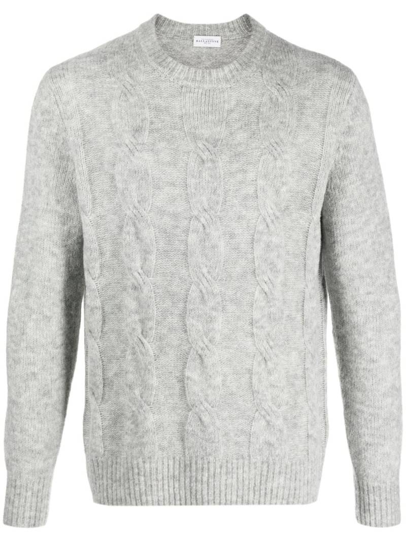 Ballantyne Pullover mit Zopfmuster - Grau von Ballantyne