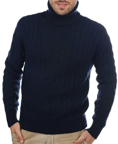 Balldiri Premium Kaschmir Pullover Rollkragen Zopf Herren 10-fädig von Balldiri & Windhound