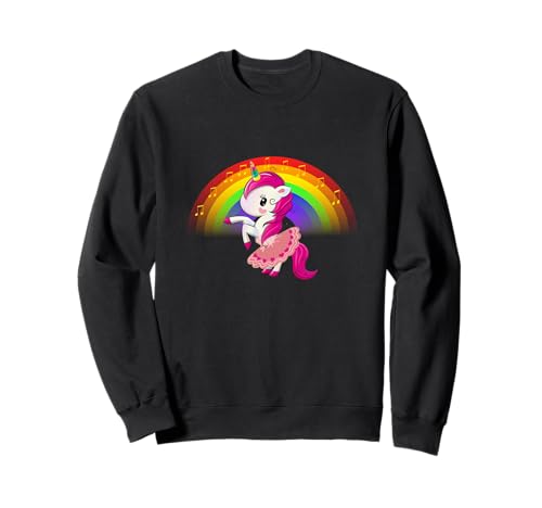 Ballett Tanz Einhorn Kinder T-Shirt Regenbogen für Mädchen Sweatshirt von Ballerina Einhorn Kinder Shirt