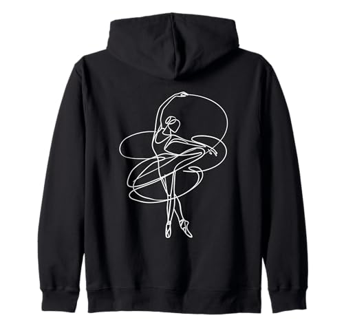 Ballerina Minimalistische Balletttänzerin Frauen Mädchen Tanz Kapuzenjacke Ballerina Minimalistische Balletttänzerin Frauen Mädchen Tanz Kapuzenjacke von Ballet Dancing Gifts & Apparel