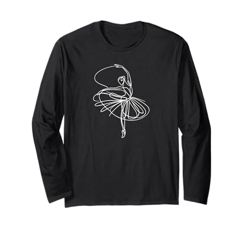 Balletttänzer Ballerina Petite Drawing Women Girls Langarmshirt Balletttänzer Ballerina Petite Drawing Women Girls Langarmshirt von Ballet Dancing Gifts & Apparel