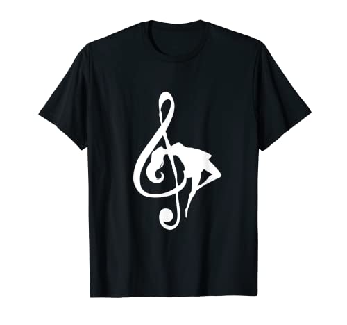Ballett-Outfit für Damen, Tanz, Ballerina, Mädchen, Tänzerin, Notenschlüssel T-Shirt von Ballet Gifts For Girls Dancer Ballerina