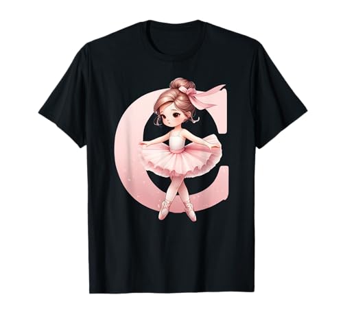 Ballerina Mädchen Tanzender Name erster Buchstabe C Girly Tutu Ballett T-Shirt von Ballet Life Girly Dance Love Ballerinas & Co