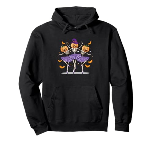 Skeletttänzerin Halloween Ballettliebhaber Kürbis Hexe Mädchen Pullover Hoodie von Ballet Pumpkin Skeleton Scary Halloween Women