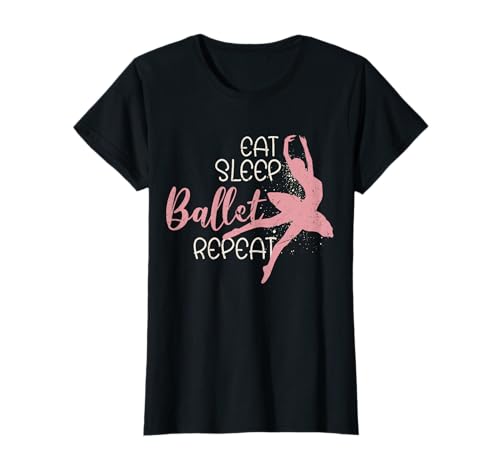 Ballettänzerin Eat Sleep Ballet Repeat Balletschule Mädchen T-Shirt von Balletkleidung Mädchen Ballet Tanzen Ballettänzer