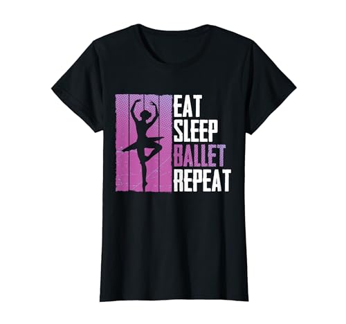 Ballettänzerin Eat Sleep Ballet Repeat Balletschule Mädchen T-Shirt von Balletkleidung Mädchen Ballet Tanzen Ballettänzer