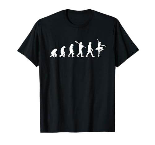 Ballett Tanz Evolution Ballerina Lustiges Geschenk T-Shirt Schwarz Damen EU S Crew-Ausschnitt Ärmellos Klassisch Ballett-Klassisch Ballettliebhaberinnen von Ballett Tanz Evolution Ballerina Lustiges Geschenk