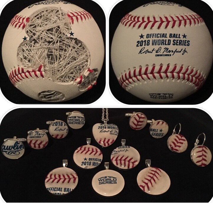 Boston Red Sox Los Angeles Dodgers 2018 World Series Rawlings Baseball Schmuck. Manschettenknöpfe Ohrringe Anhänger Mlb von BallhawkNet