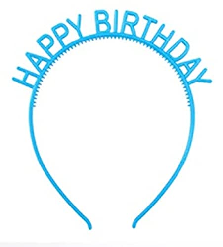 Balloonistics Blau Happy Birthday Kunststoff Mädchen Haarreifen Party Kopfbedeckung Haarband mit Zähnen 1 Stück von Balloonistics