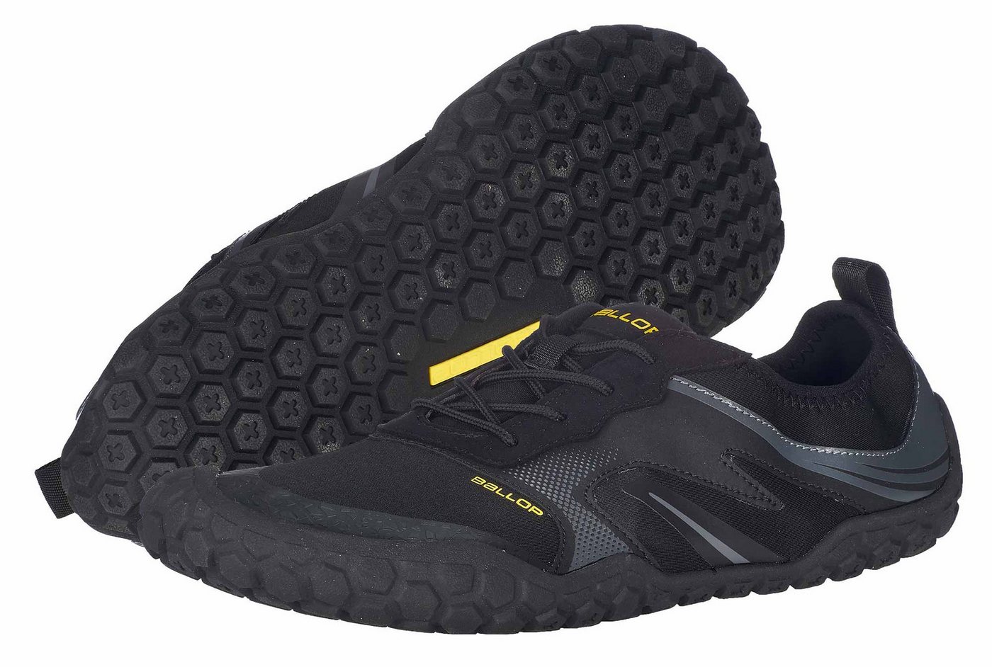 Ballop Barfussschuhe Serengeti (breite Zehenbox) schwarz Sneaker von Ballop
