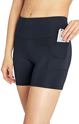 Bally Total Fitness Damen High Rise 12,7 cm Pocket Short Kurz, Schwarz, Groß von Bally Total Fitness