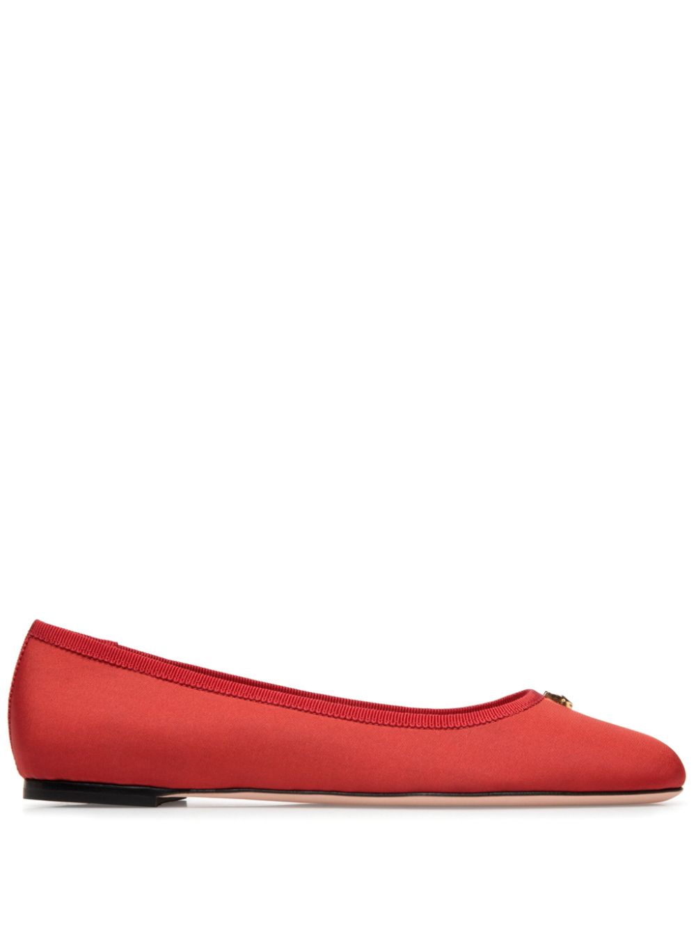 Bally Emblem Ballerinas mit Logo-Schild - Rot von Bally