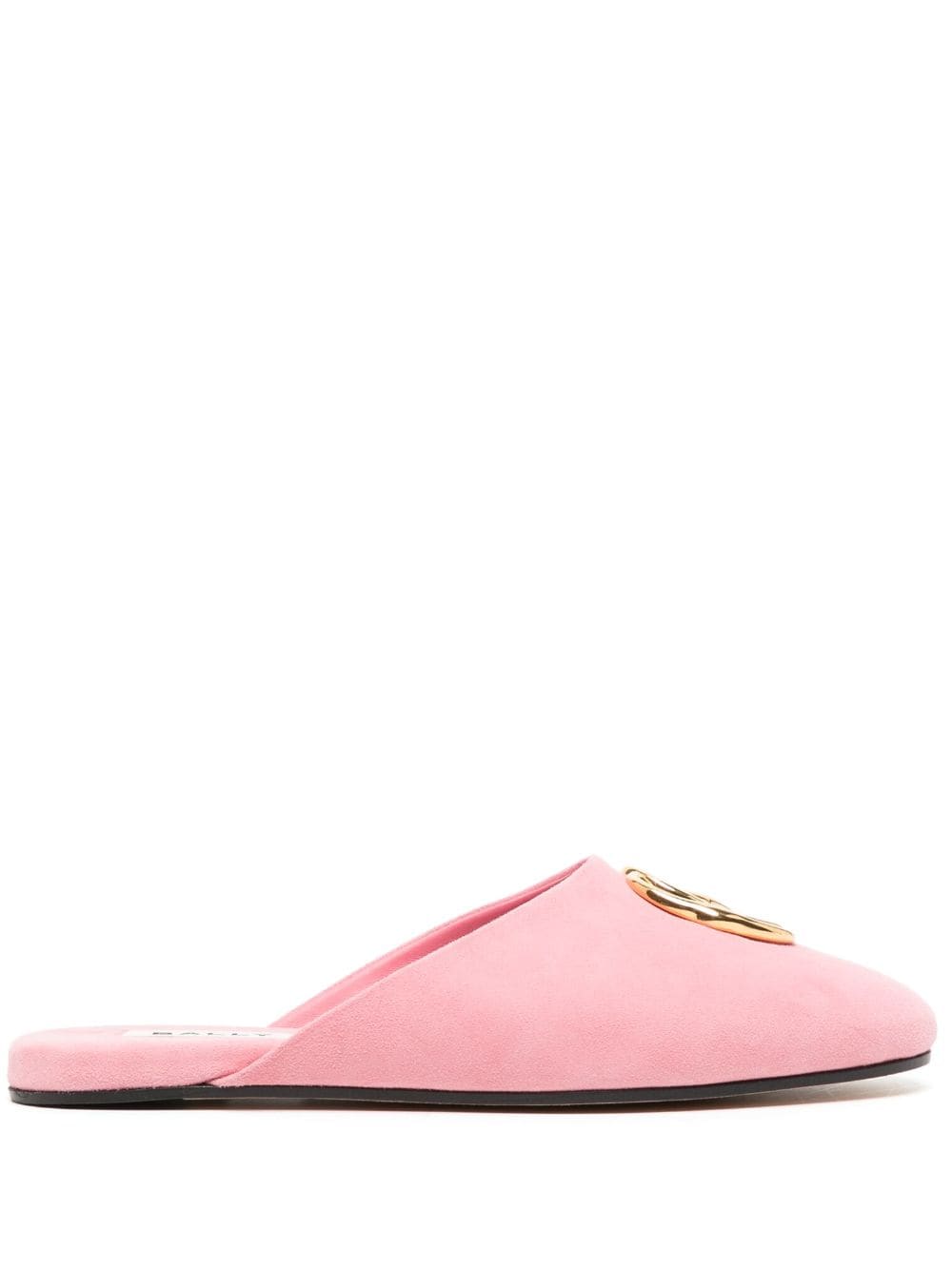 Bally Slipper mit Logo-Schild - Rosa von Bally