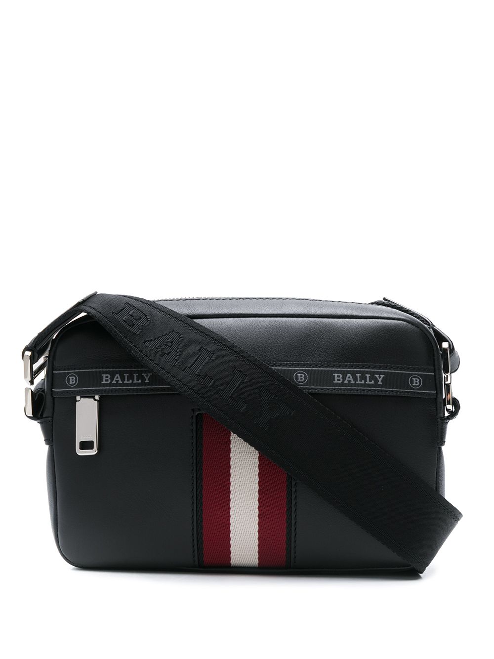 Bally 'Hal' Schultertasche mit Streifen - Schwarz von Bally