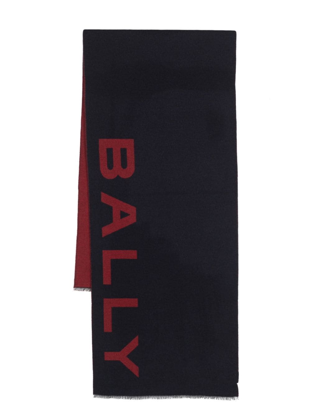 Bally Intarsien-Schal mit Logo - Blau von Bally