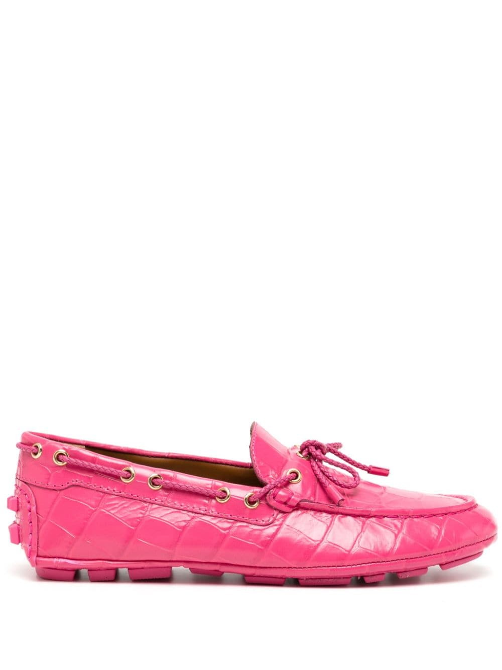 Bally Loafer mit Kroko-Effekt - Rosa von Bally