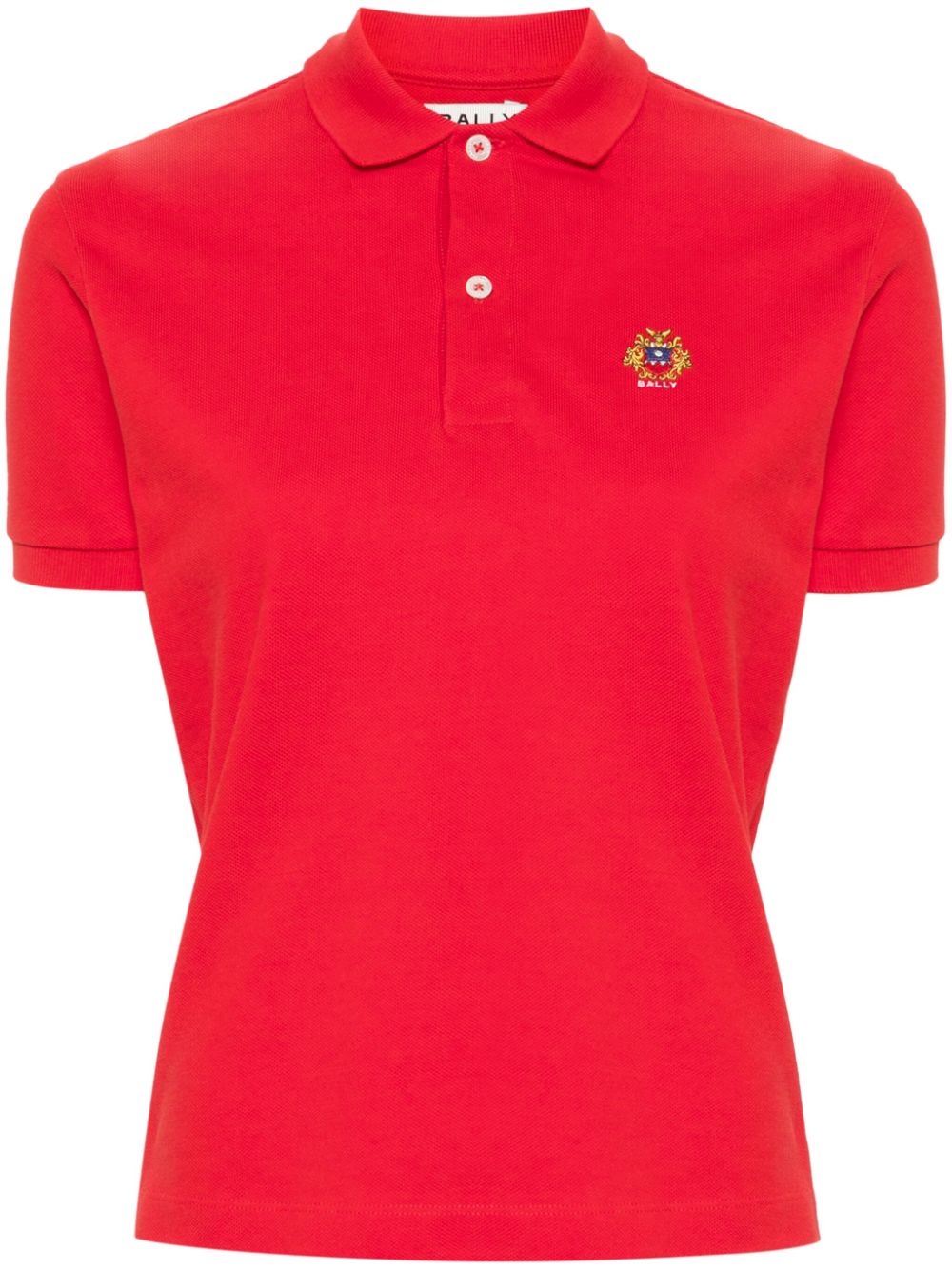 Bally Poloshirt mit Logo-Stickerei - Rot von Bally