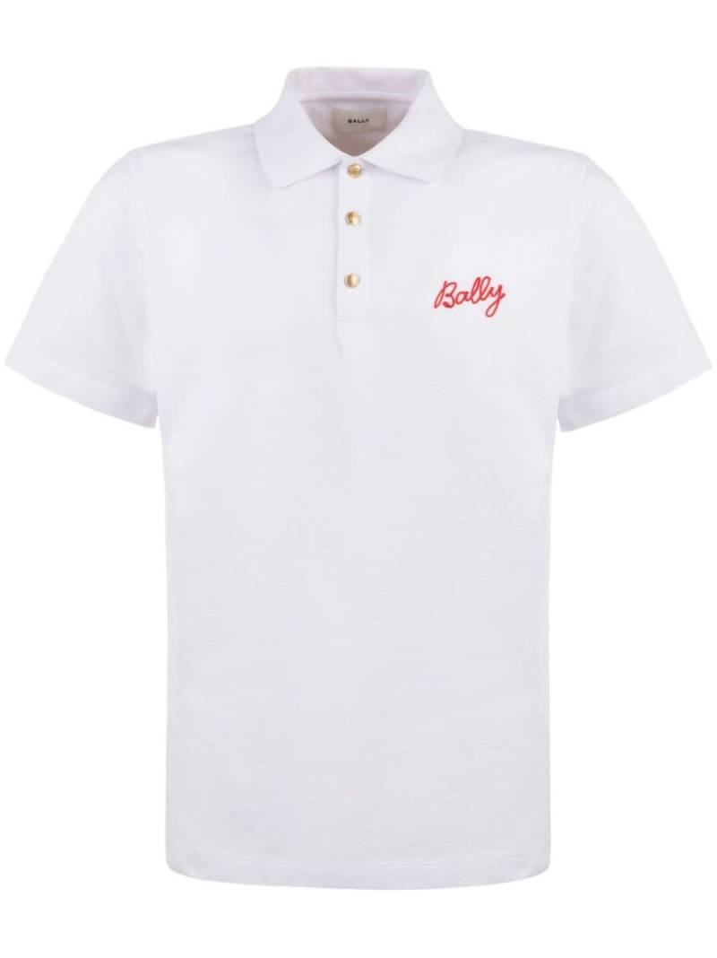Bally Poloshirt mit Logo-Stickerei - Weiß von Bally