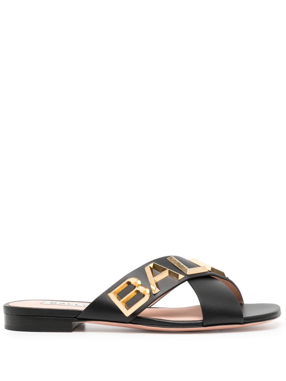 Bally Sandalen mit Logo-Schild - Schwarz von Bally