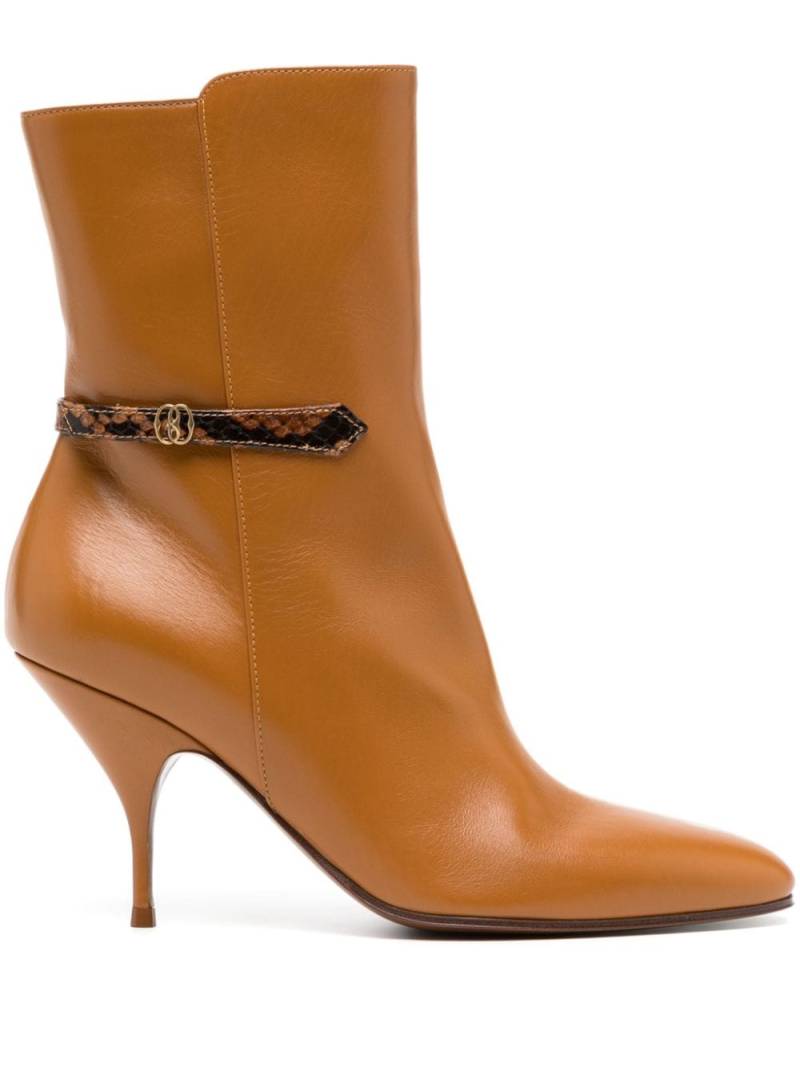 Bally Stiefel mit Logo-Schild - Braun von Bally