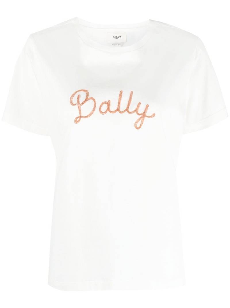 Bally T-Shirt mit Logo-Stickerei - Nude von Bally