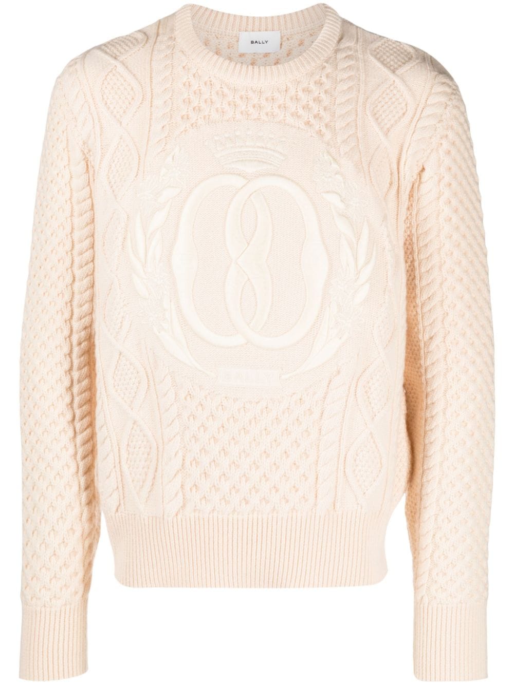 Bally Pullover mit Intarsien-Logo - Nude von Bally