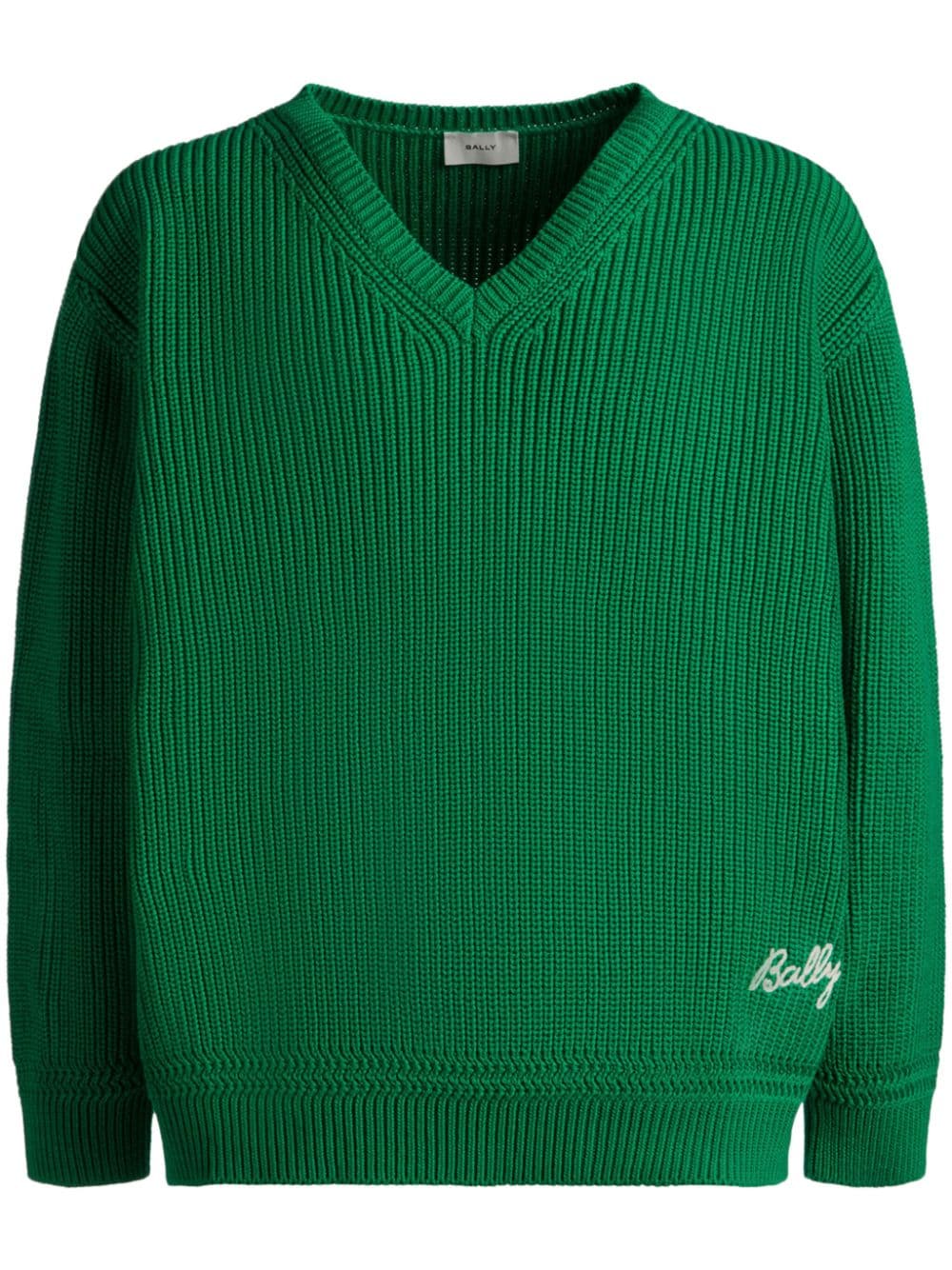 Bally Pullover mit Logo-Stickerei - Grün von Bally