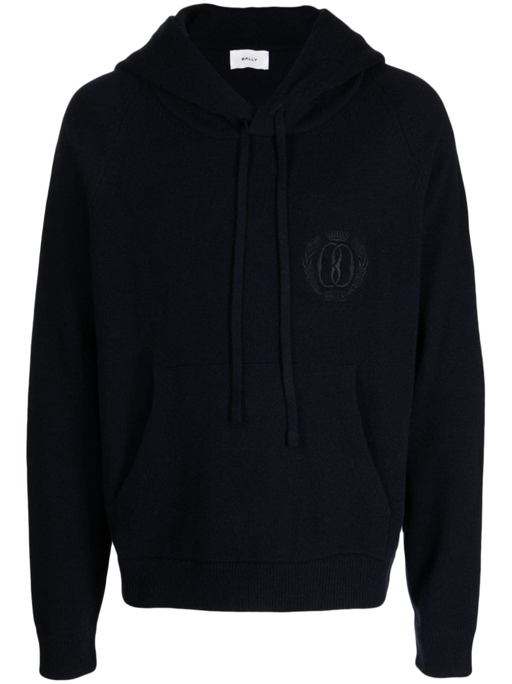 Bally Hoodie mit Logo-Stickerei - Blau von Bally