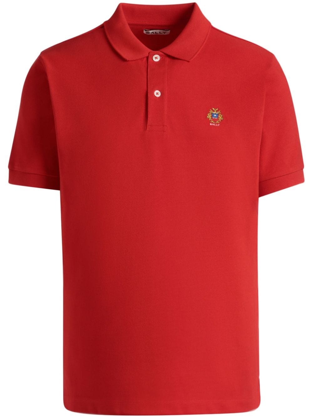 Bally Besticktes Poloshirt aus Bio-Baumwolle - Rot von Bally