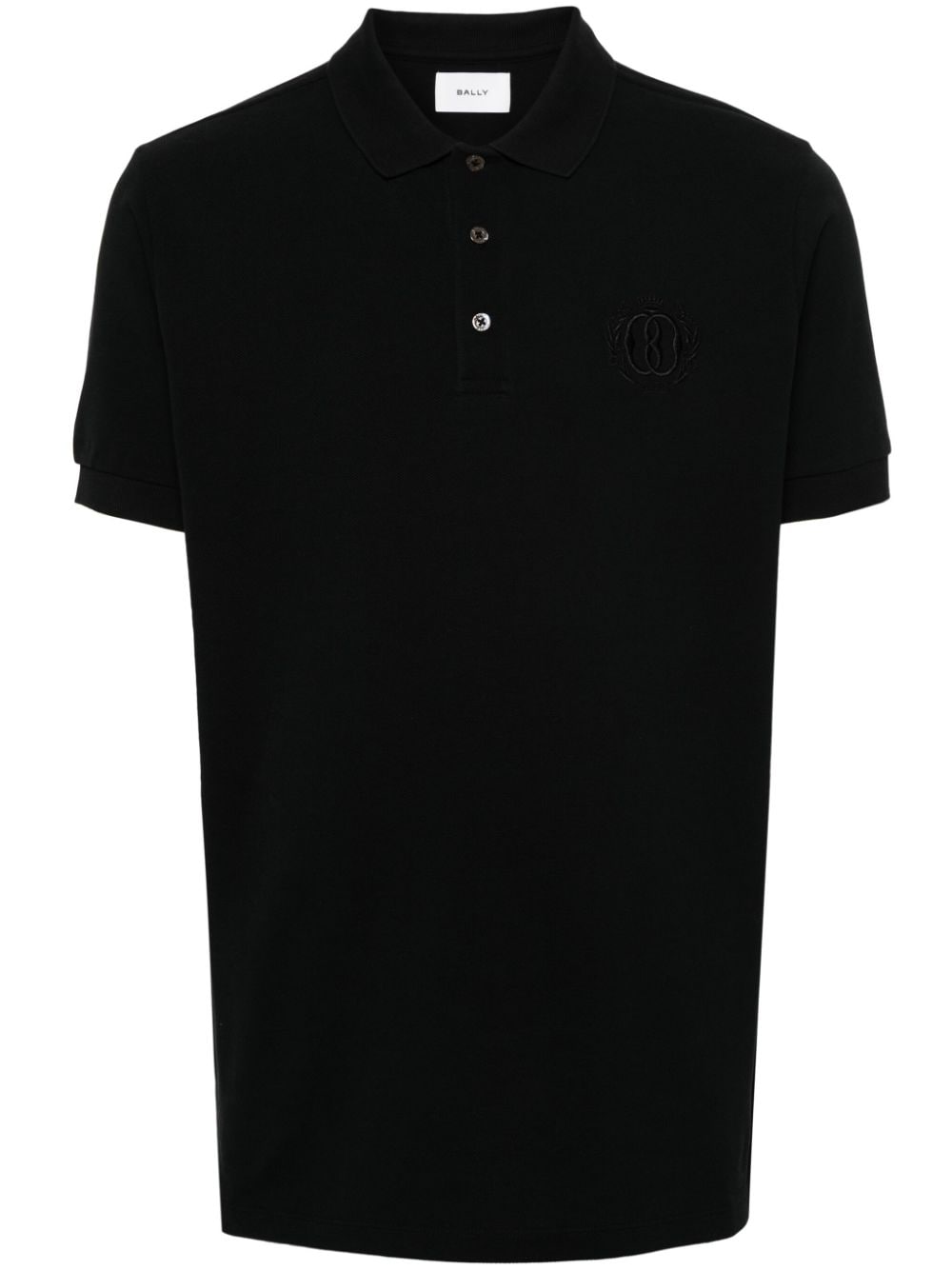 Bally Pikee-Poloshirt mit Logo-Stickerei - Schwarz von Bally