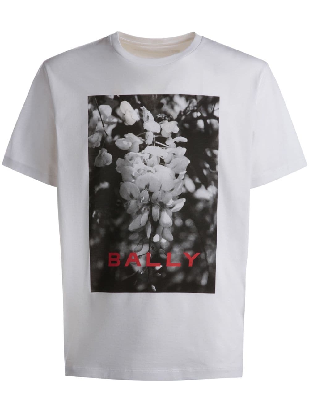 Bally Logo-T-Shirt mit Blumen-Print - Weiß von Bally