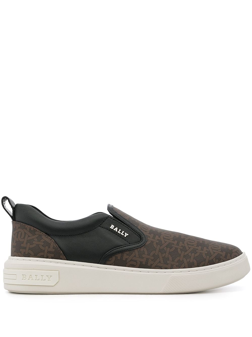 Bally Slip-On-Sneakers mit Monogramm - Braun von Bally