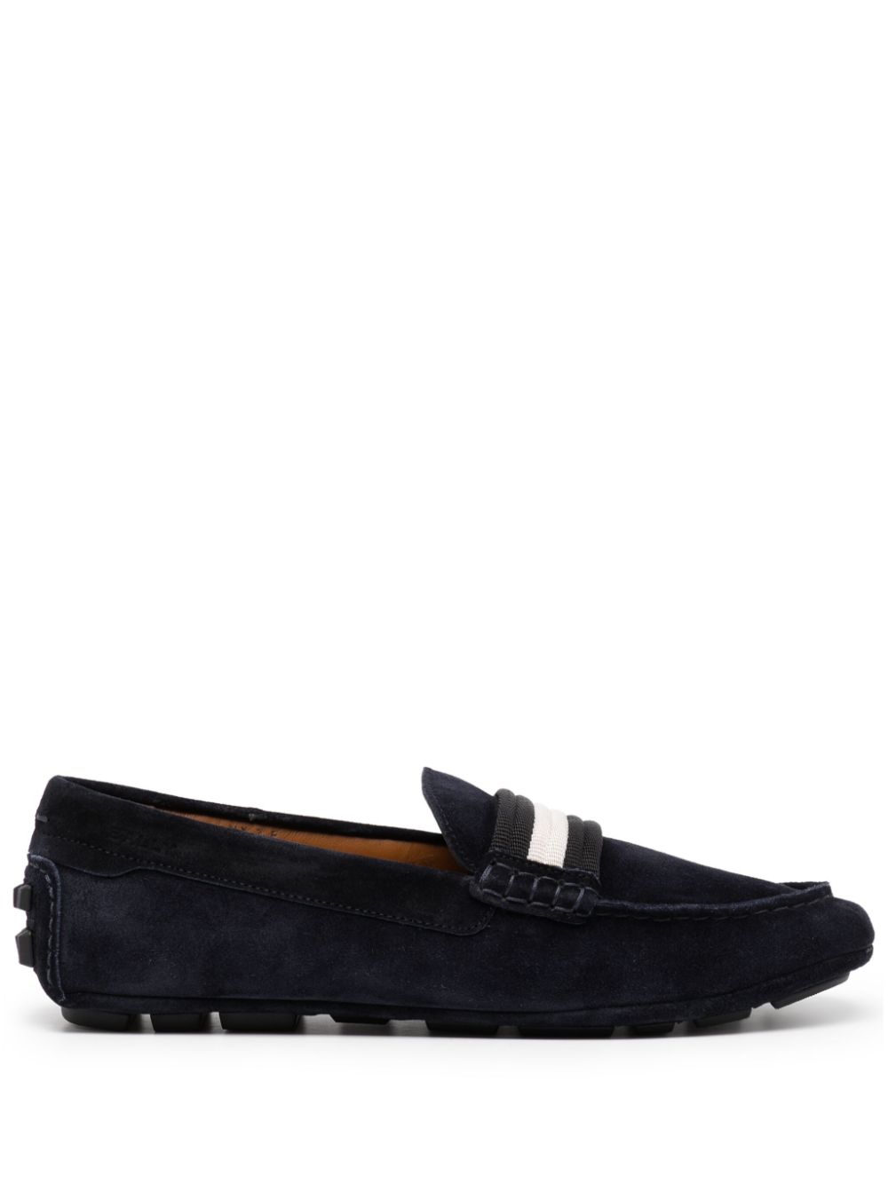 Bally Loafer aus Wildleder mit Streifen - Blau von Bally