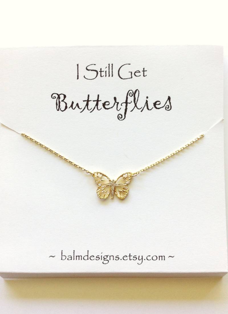 Schmetterling Anhänger Halskette Glitzernde Gold Oder Silber Kette Schmetterling Anhänger Halskette Glitzernde Gold Oder Silber Kette von BalmDesigns