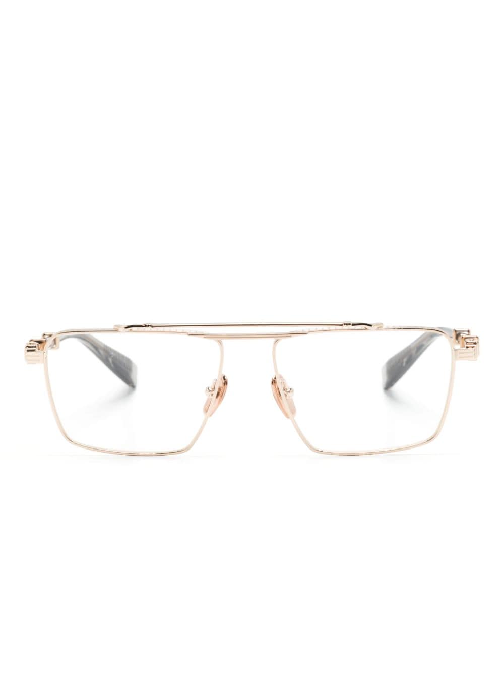 Balmain Eyewear Brigade VI Brille mit eckigem Gestell - Gold von Balmain Eyewear