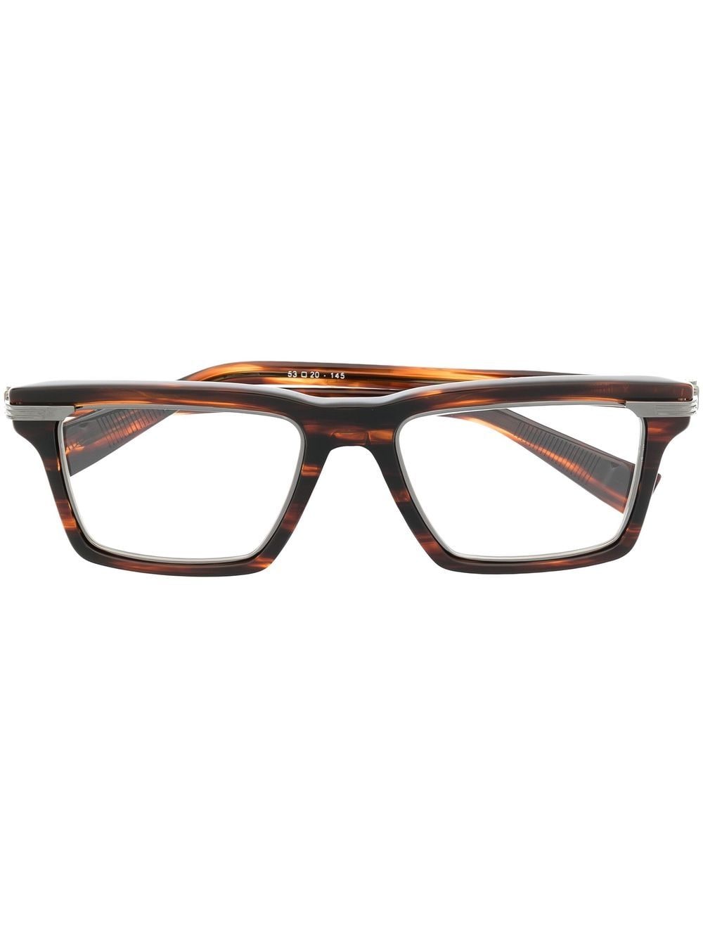 Balmain Eyewear Brille mit eckigem Gestell - Braun von Balmain Eyewear