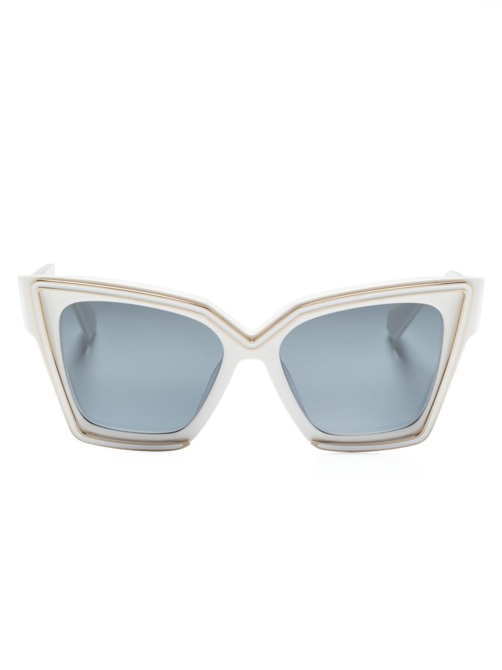 Valentino Eyewear Grace Sonnenbrille mit eckigem Gestell - Weiß von Valentino Eyewear